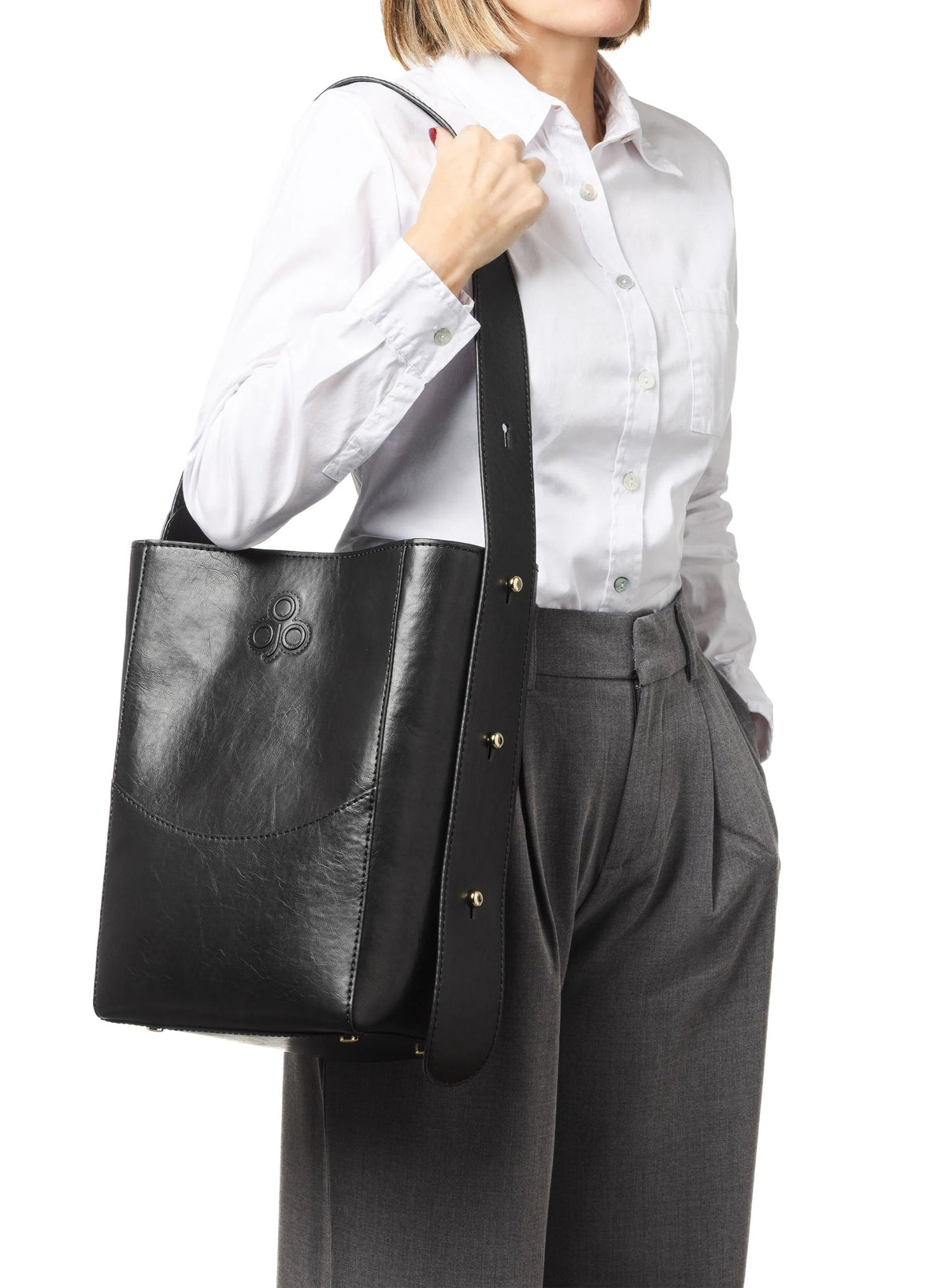 Sac seau Aria noir - olive - Farmatuur