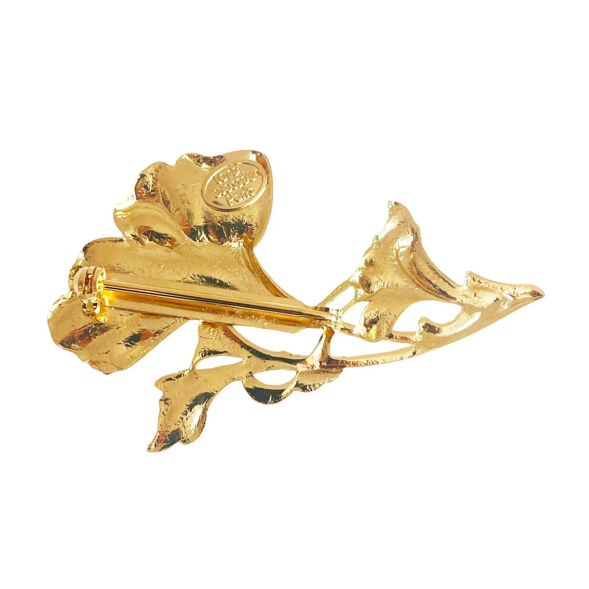 Grande broche ginkgo dorée - Farmatuur