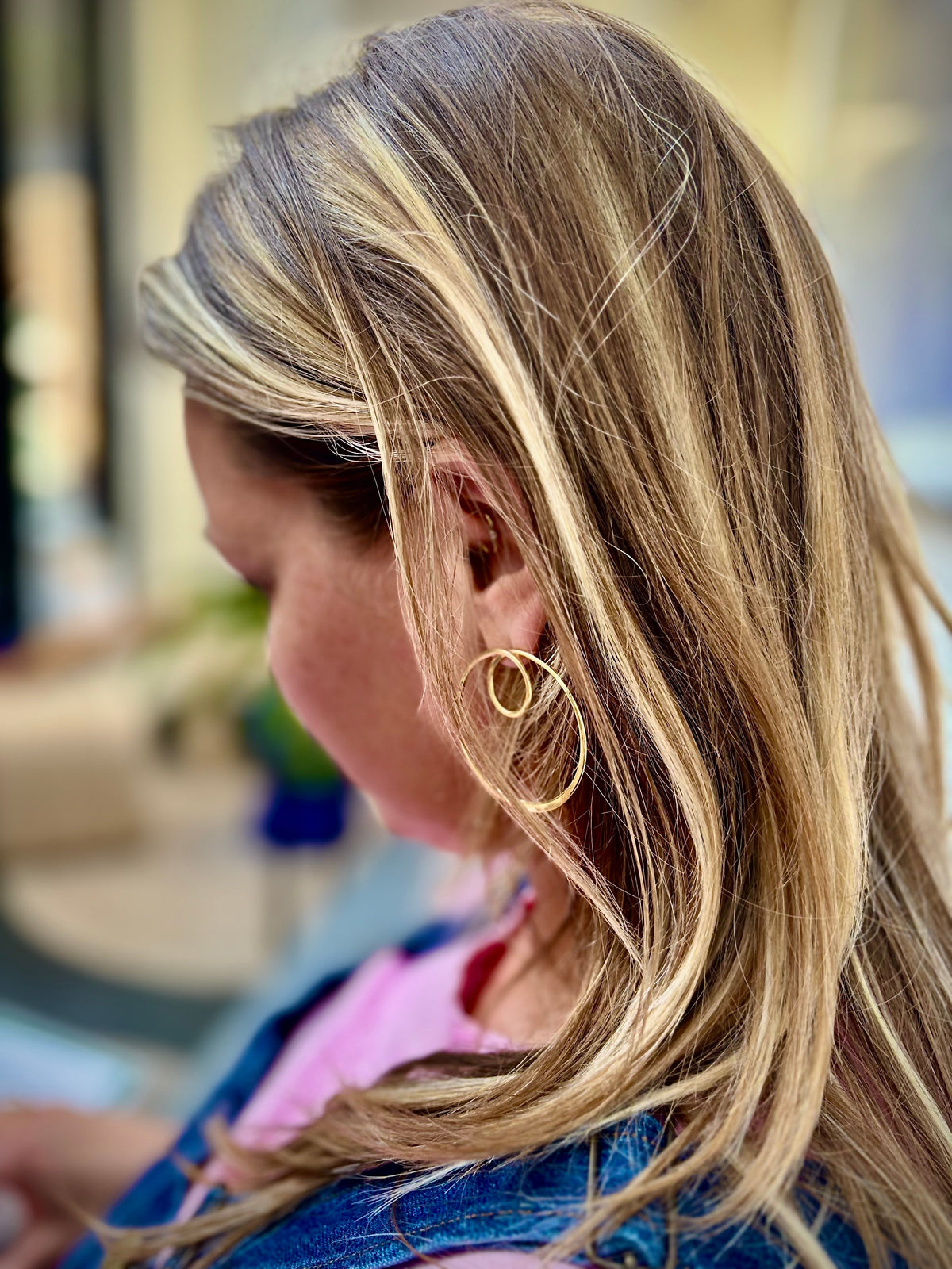 Boucles d'oreilles Infinity dorées - Farmatuur