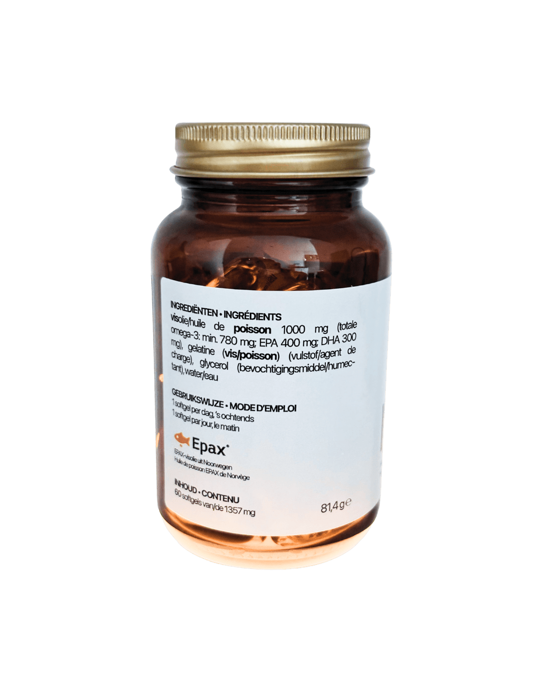 Huile de poisson oméga-3 EPAX 1000 mg 60 gélules - Farmatuur