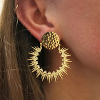 Boucles d'oreilles Soleil dorées - Farmatuur